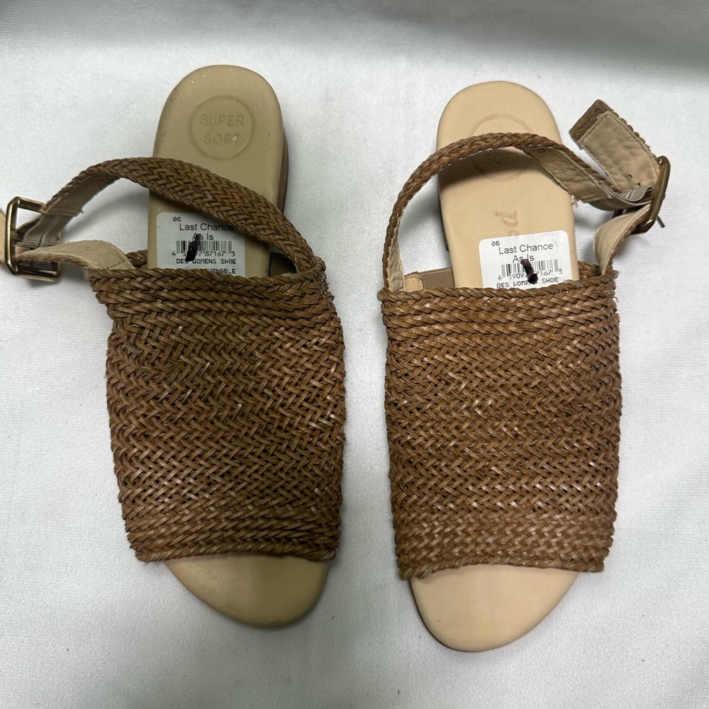 NWT Paul Green Helena WovenLeather Block Heel Sandal - Picture 2 of 5